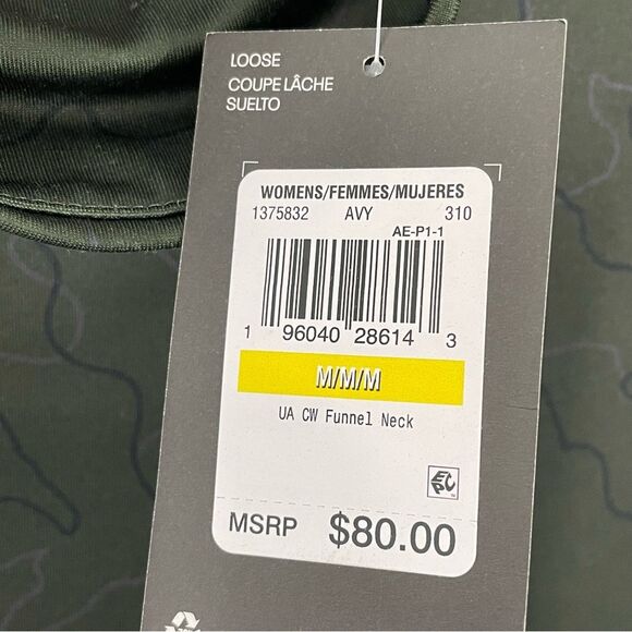 NWT Under Armour Women’s Cold Weather‎ Funnel Neck Size MEDIUM Dark Green - Picture 6 of 7